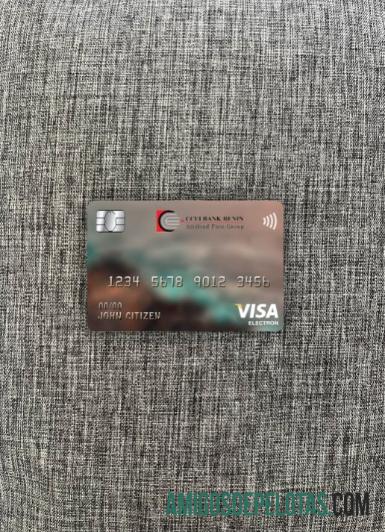 Guiné Equatorial CCEI Bank Visa Electron Card Photolook Front baixar para verificação